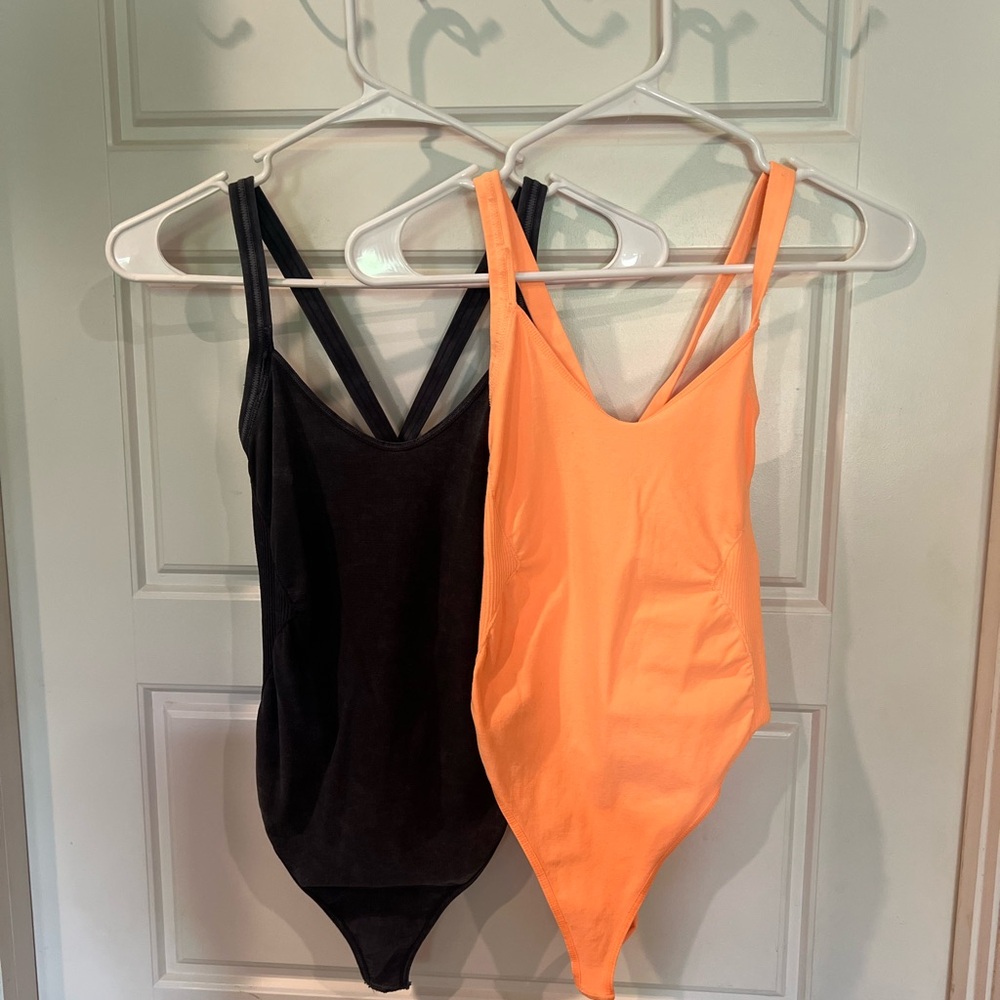 Free People Stylish Black and Orange  One Piece